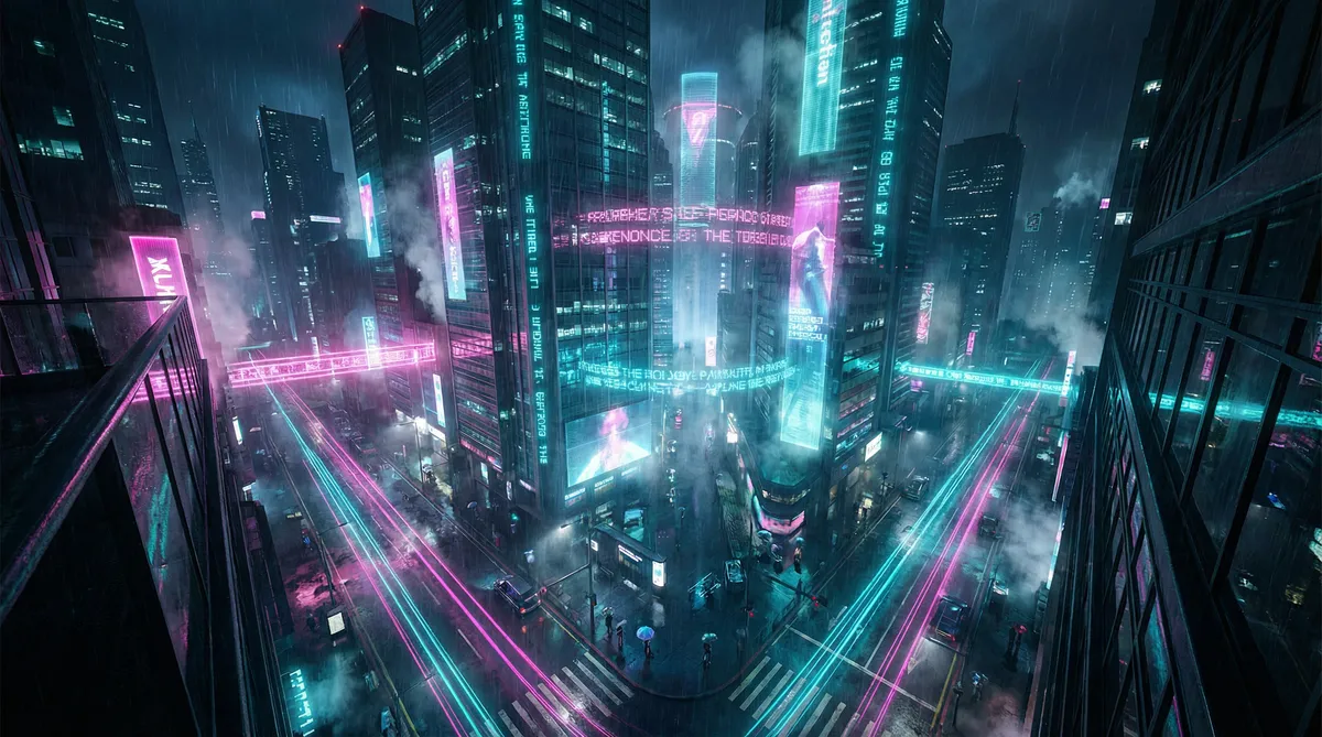 太平公主秘史在线观看 竖屏短剧平台首页背景 - 赛博朋克都市夜景